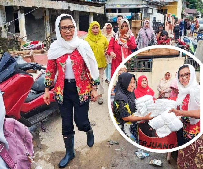 
 Peduli Warga Terdampak Banjir di Manado, Yasti Serahkan Bantuan Secara Langsung