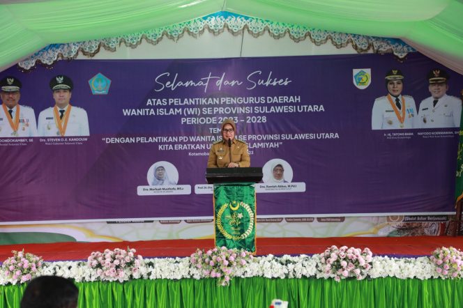 
 Walikota Tatong Bara Hadiri Pelantikan Pengurus Daerah Wanita Islam se- Sulut