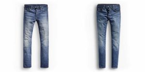 501 Fret (kiri) dan 501 Skinny Supper Charge (kanan) dari Levis