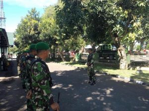 tampak suasana latihan baris jajar