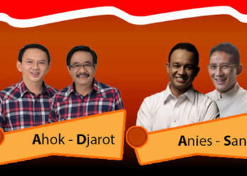 Elektabilitas Anies-Sandi dan Ahok-Djarot Menurut Survei 5 Lembaga, Siapa Unggul?