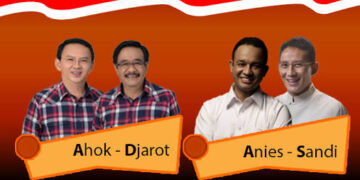 Elektabilitas Anies-Sandi dan Ahok-Djarot Menurut Survei 5 Lembaga, Siapa Unggul?