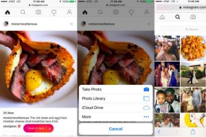 Tampilan Instagram melalui Web