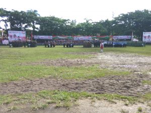 Pelaksanaan upacara peringatan HUT Kotamobagu ke-10