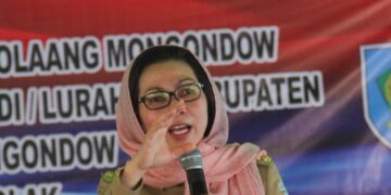 Warna Cat Pagar di Bolmong Diseragamkan Merah Putih