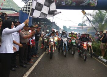 Tatong Lepas 216 Peserta Fun Venture Trail Polres Bolmong   