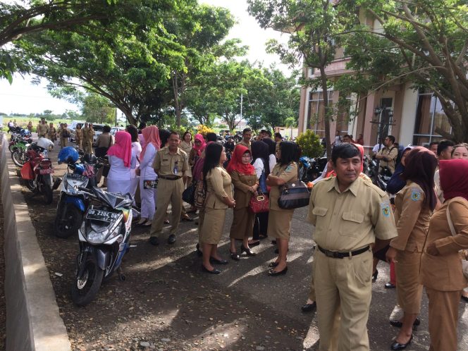 
Tampak ASN Bolmong tak ikut apel perdana