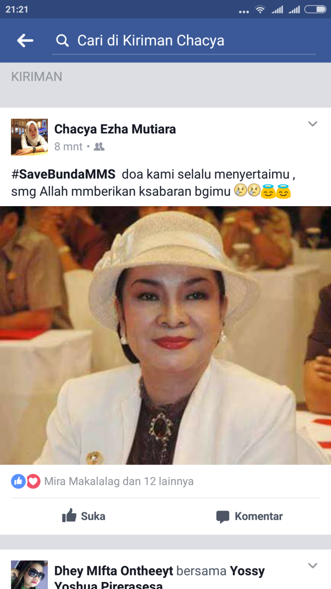 
 Netizen beri tagar Save Bunda MMS di akun Facebook