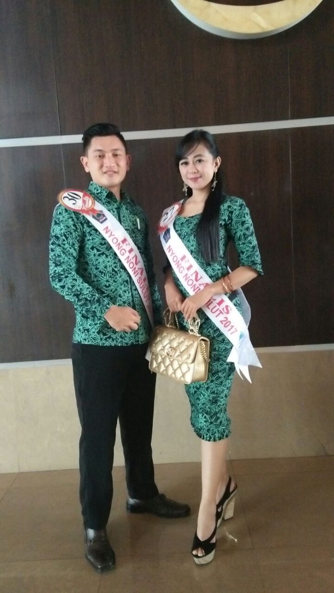 
Michael Rumengan dan Debby Samuel, perwakilan Kotamobagu ke Ajang Nyong-Noni Sulut