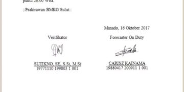 Cuaca Ekstrim, BMKG Manado Keluarkan Peringatan Waspada Bencana