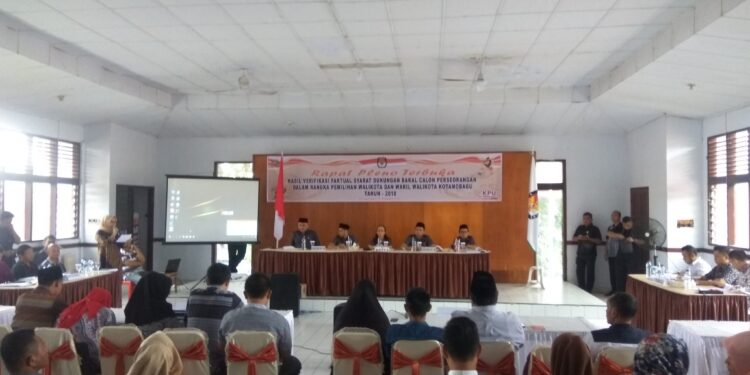 KPU Plenokan Hasil Verfak Syarat Dukungan Calon Independen