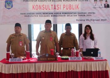 Daerah Pertama di Sulut Lakukan Konsultasi Publik RKPD, Ini Sasaran Prioritas Pembangunan Bolsel 2021 