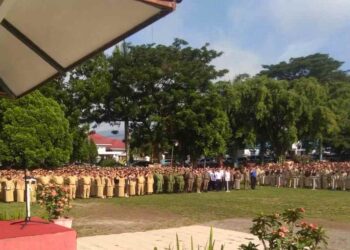 Di Apel Kerja Perdana, Tatong Bacakan 7 Program Prioritas OD-SK