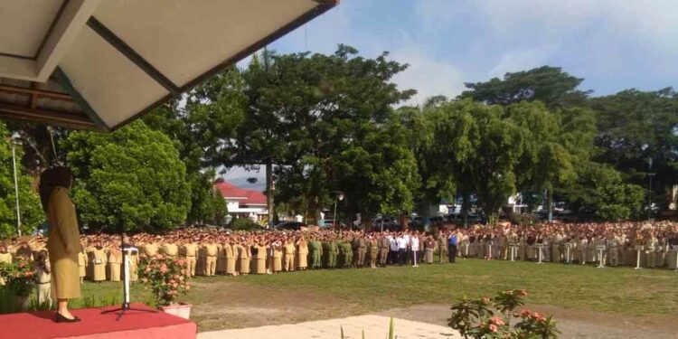 Di Apel Kerja Perdana, Tatong Bacakan 7 Program Prioritas OD-SK