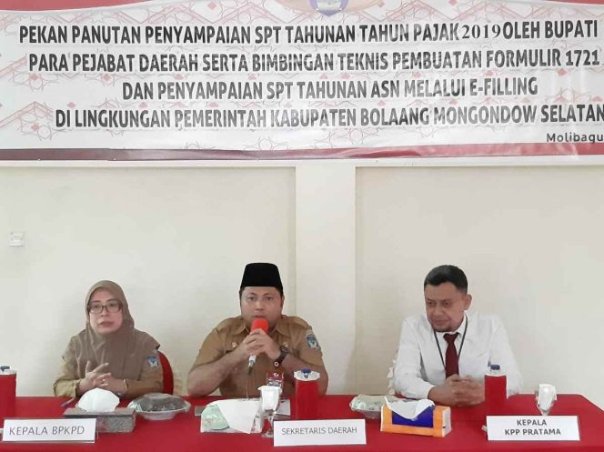 
BPKPD Bolsel Gelar Pekan Panutan Penyampaian SPT dan Bimtek Pembuatan Formulir 1721-A2