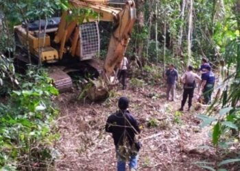 Menambang Dalam Kawasan TNBNW Dengan Eskavator, Dua Orang Resmi Ditetapkan Sebagai Tersangka dan Ditahan di Rutan Kotamobagu