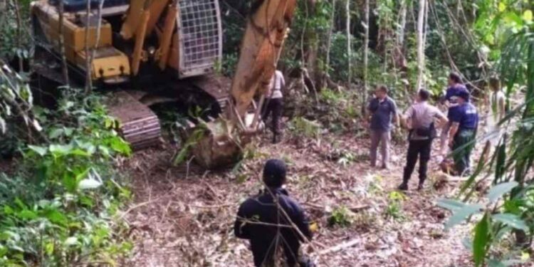 Menambang Dalam Kawasan TNBNW Dengan Eskavator, Dua Orang Resmi Ditetapkan Sebagai Tersangka dan Ditahan di Rutan Kotamobagu