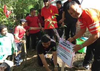 PDI Perjuangan Kotamobagu Tanam 1000 Pohon di Hutan Kota