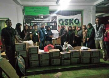 HMI BMR Serahkan Bantuan untuk Korban Banjir dan Longsor di Bolmut