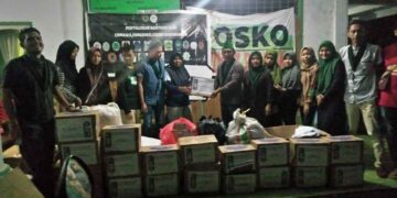 HMI BMR Serahkan Bantuan untuk Korban Banjir dan Longsor di Bolmut