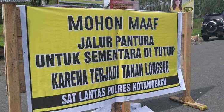 Jalan Trans Sulawesi Jalur Pantura Ditutup Sementara