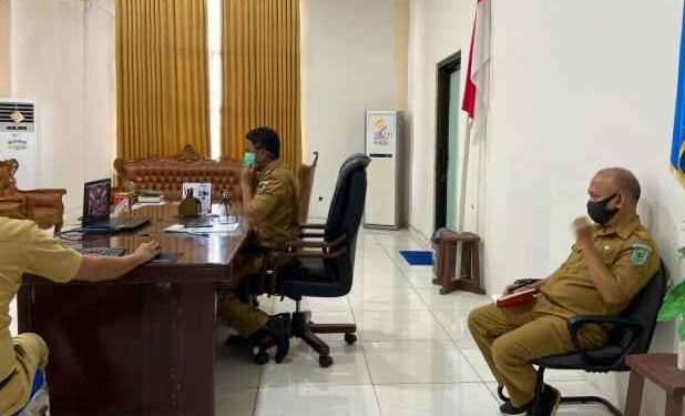 Yarlis Rapat dengan Dirjen Bina Pembanguan Kemendagri Lewat Vidcon