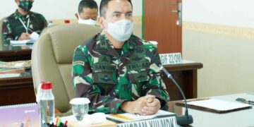 Pangdam Bahas New Normal dengan Panglima TNI Lewat Video Conference