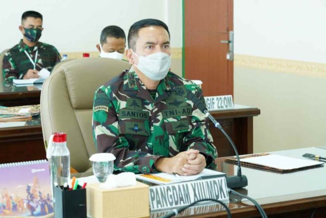 
 Pangdam Bahas New Normal dengan Panglima TNI Lewat Video Conference