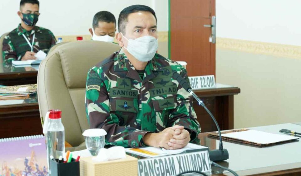 Pangdam Bahas New Normal dengan Panglima TNI Lewat Video Conference