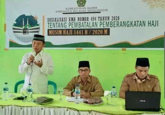 Batal Berangkat Haji Karena Covid-19, 48 JCH Bolmong Ikuti Sosialisasi KMA