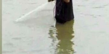 Gadis Mahir Lempar Jala, Ikan Hasil Tangkapan Dijual untuk Biaya Hidup Keluarga