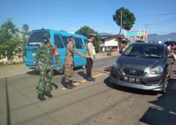 Masuk Zona Hijau, Perbatasan Boltim- Kotamobagu Dijaga Ketat