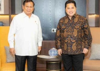 Erick Thohir dan Prabowo Bahas Kolaborasi Industri Pertahanan