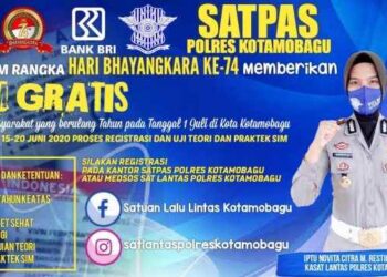 Sambut Hari Bhayangkara Satlantas Polres Kotamobagu Gratiskan Pengurusan SIM