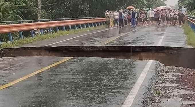 Jembatan Kosio Putus, Sebagian Wilayah Dumoga Banjir