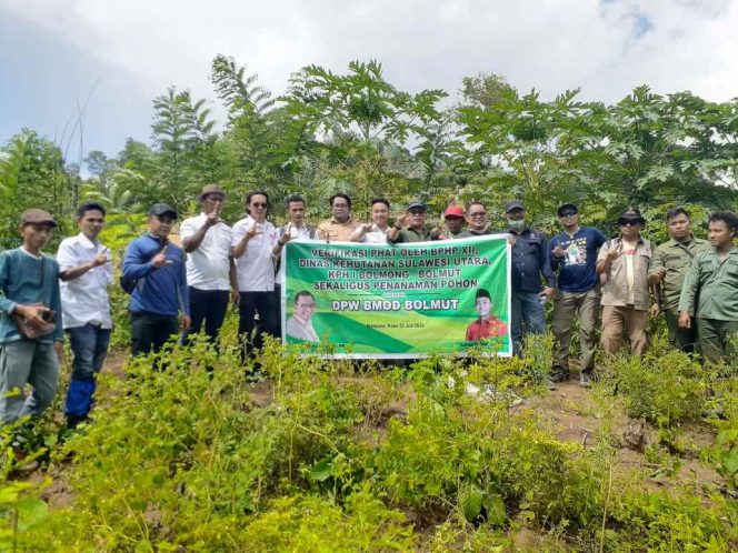 
 Jaga Kelestarian Alam, BMOD Bolmut Lakukan Penanaman Pohon