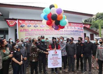 Apel Akbar Persiapan Pengawasan Pilkada 2020 Digelar Bawaslu Sulut