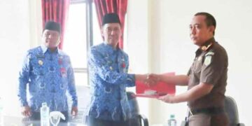 Kunker, Kejari dan Bupati Bahas Pendampingan Refocusing Anggaran