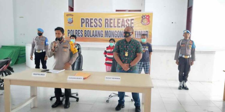 Tiga Warga Tombolikat Pembuat Laporan Palsu Diringkus Sat Reskrim Polres Boltim