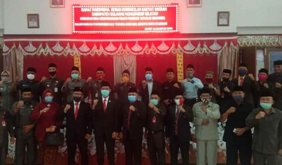 DPRD Bolsel Ikuti Pidato Kenegaraan Presiden Secara Virtual