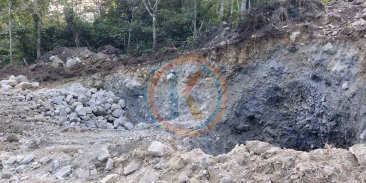 Ada Galian C Ilegal di Kawasan HPT Mintu, Material Diduga Digunakan untuk Proyek Jalan Mooat- Motongkad