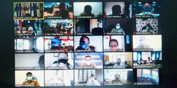 15 Camat di Bolmong Vidcon dengan Mendagri