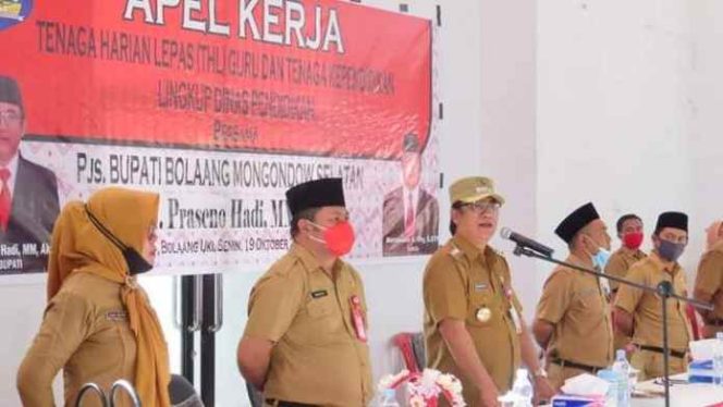 
462 THL Guru Ikut Apel Kerja, Pjs Bupati Ajak Patuhi Protokol Kesehatan