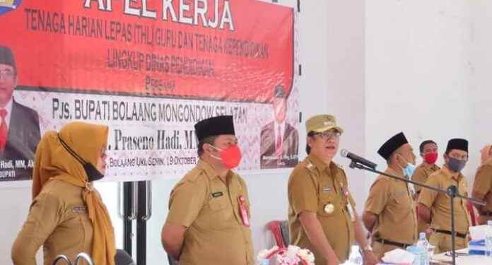 462 THL Guru Ikut Apel Kerja, Pjs Bupati Ajak Patuhi Protokol Kesehatan
