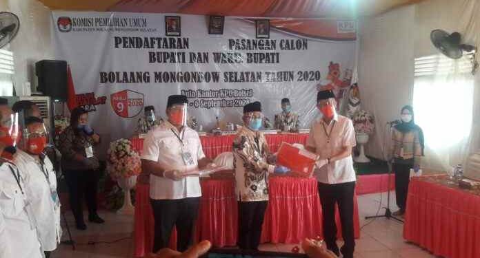 Paling Siap Hadapi Pilkada Bolsel, Pasangan BERKAH Resmi Mendaftar