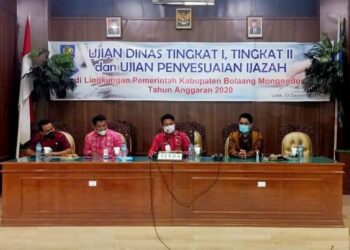Tahlis Gallang Buka Ujian Dinas dan Ujian Penyesuaian Ijazah PNS
