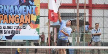 Open Turnamen Tenis Lapangan Gubernur Cup 2025 Dihelat, Yulius: Lapangan KONI Gratis Untuk Atlet Muda