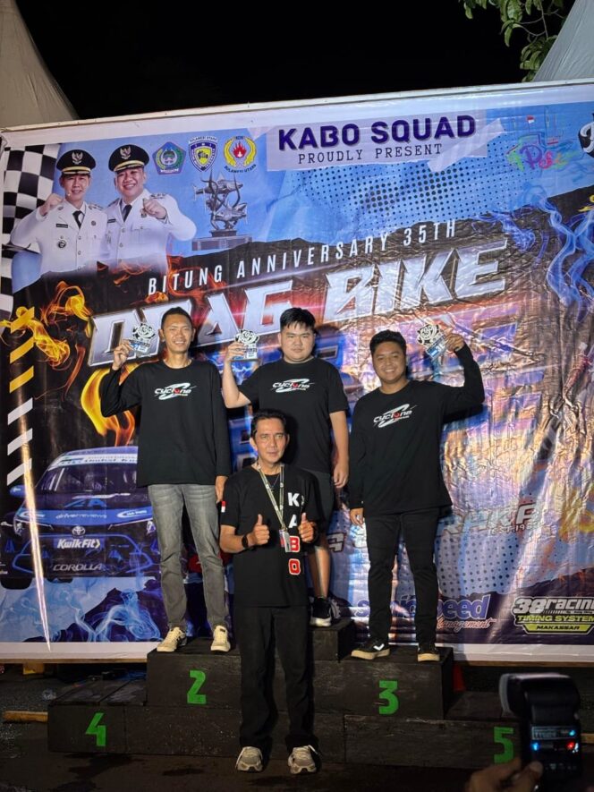 
Raih Podium Drag Race 2025 Kota Bitung, Ain Gallang Curi Perhatian Pecinta Otomotif Sulut