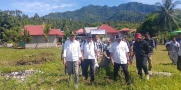 Bupati Bolsel Bersama Tim DJPT KKP Tinjau Lokasi KNMP di Kecamatan Posigadan 