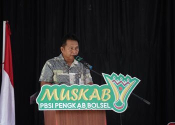 Wabup Deddy Abdul Hamid Buka Muskab PBSI Bolsel